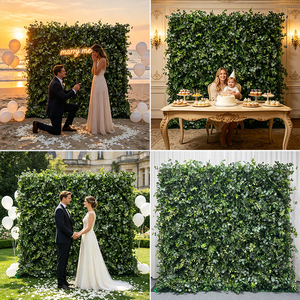 No-Maintenance Lush Green Foliage <b>Wall</b> Artificial Greenery <b>Panel</b> for Bridal Shower & Baby Shower Backdrop - Product Image 2