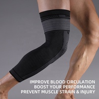 Manchon de compression long pour genou et mollet VBOSI 0267 avec sangle réglable, antidérapant, soutien complet de la jambe, respirant, tricoté, pour l'entraînement