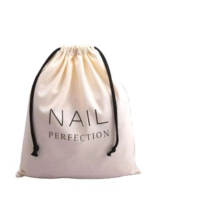 Sac à cordon en coton mousseline personnalisé avec logo couleur naturelle pour bijoux, sac cadeau en coton mousseline avec logo personnalisé - Product Image 1