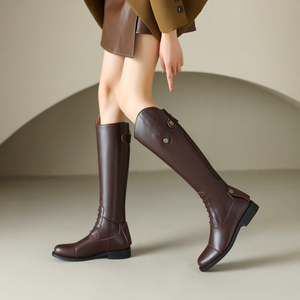 <span class=keywords><strong>Bottes</strong></span> d'équitation <span class=keywords><strong>hautes</strong></span> <span class=keywords><strong>pour</strong></span> femmes, confortables, avec fermeture éclair, large mollet et largeurs variées, <span class=keywords><strong>bottes</strong></span> d'équitation équestres - Product Image 3