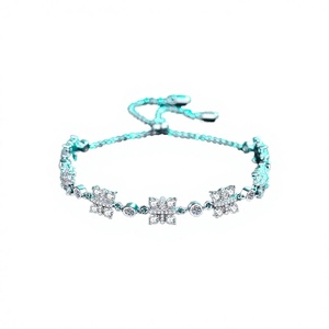 Elegant Songfu Platinum Plated S925 Sterling Silver Moissanite Luxury <b>Bracelet</b> for Women Full Circle <b>Adjustable</b> Jewelry for - Product Image 2