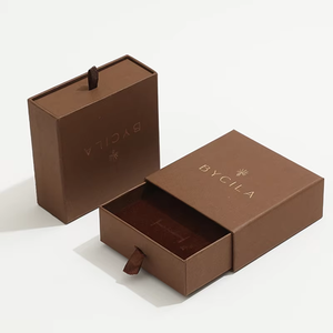 Boîte à bijoux portable écologique en carton avec poignée, doublure en mousse et satin pour colliers, bracelets et boucles d'oreilles - Product Image 2