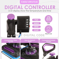 Presse à Chaud Semi-Automatique Certifiée CE, Nouveauté, Combo 8-en-1 pour Transfert par Sublimation sur T-shirts, Plaques et Étiquettes (110V/220V)