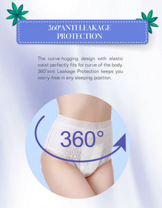 <span class=keywords><strong>Bragas</strong></span> orgánicas transpirables de absorción nocturna súper grandes para el período menstrual - Product Image 2