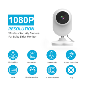La mejor venta de monitoreo de temperatura inalámbrico integrado en canciones de cuna Audio bidireccional Wifi Monitores para bebés con cámara - Product Image 2