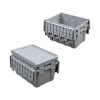 JOIN 72L Vente en gros Conteneur de distribution industriel en plastique PE-HD Caisse de déménagement en plastique avec couvercle