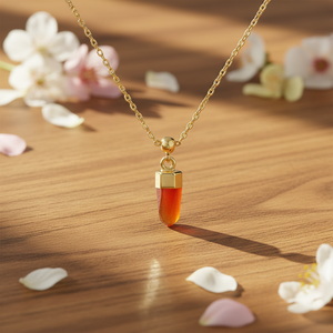 2026 Koreanischer Schmuck Konische Naturstein-Halskette mit Anhänger, Modische und Charmante Damen-Kettenanhänger-Halskette - Product Image 4