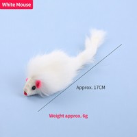 En stock, jouet pour chat souris réaliste personnalisable, avec pierres sonores et fourrure de lapin, résistant aux morsures, 17 cm, pour jeu autonome interactif en intérieur
