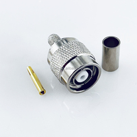 RP TNC RF Conector Coaxial Crimp Macho para RG58 RG223 LMR195 LMR200 Cable