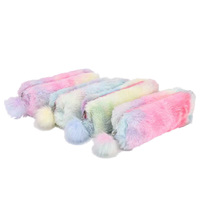 Étui à crayons en tissu personnalisé, design créatif et mignon, pour filles, étudiants, organisateur de papeterie en fourrure
