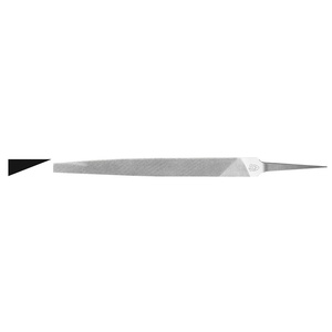 Lima meccanica piatta con punta affilata, ideale per sbavare e modellare metalli in lavori di precisione. - Product Image 1