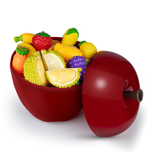 Jouets de <span class=keywords><strong>cuisine</strong></span> en plastique pour enfants, jeu de simulation de fruits et légumes pour filles de 3 à 6 ans, simulation de <span class=keywords><strong>cuisine</strong></span> avec boîte de rangement - Product Image 5