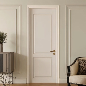 2026 New Design Minimalist Interior <strong>Door</strong> MDF Material <strong>PVC</strong> Painted Finish Silent Closing High Quality <strong>Hinges</strong> for Bedroom Office - Product Image 1