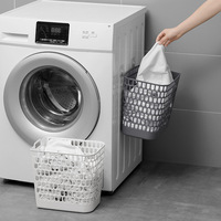 Panier à linge mural domestique portable en plastique grande capacité pour salle de bain, rangement creux pour articles divers et jouets, modèle 7011