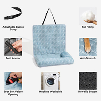 Vente directe usine : Protection de siège auto pour animaux de compagnie en tissu soie glacée Summer Sky, idéale pour les voyages en extérieur