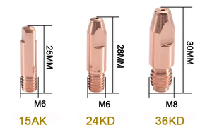 Mig 25 mag co2 ngọn đuốc phụ kiện 15ak 24kd 25ak <span class=keywords><strong>36kd</strong></span> 501D Brass vòi phun liên hệ với tip giữ khí khuếch tán cho MIG Hàn ngọn đuốc - Product Image 4