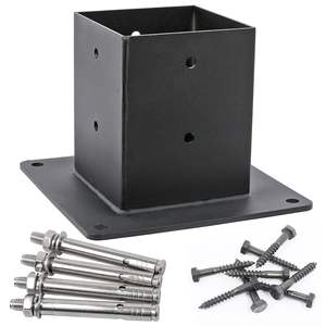 Support de <span class=keywords><strong>poteau</strong></span> 4x4 en gros |   Ancre à <span class=keywords><strong>bride</strong></span> en acier robuste pour pergola et terrasse - Product Image 2