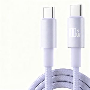 New Arrival <b>Type</b> <b>C</b>-<b>C</b> Phone Cable 100W Quick Charge Nylon USB-<b>C</b> Power <b>Adapter</b> Cables Data Cable for Iphone17 Series - Product Image 2