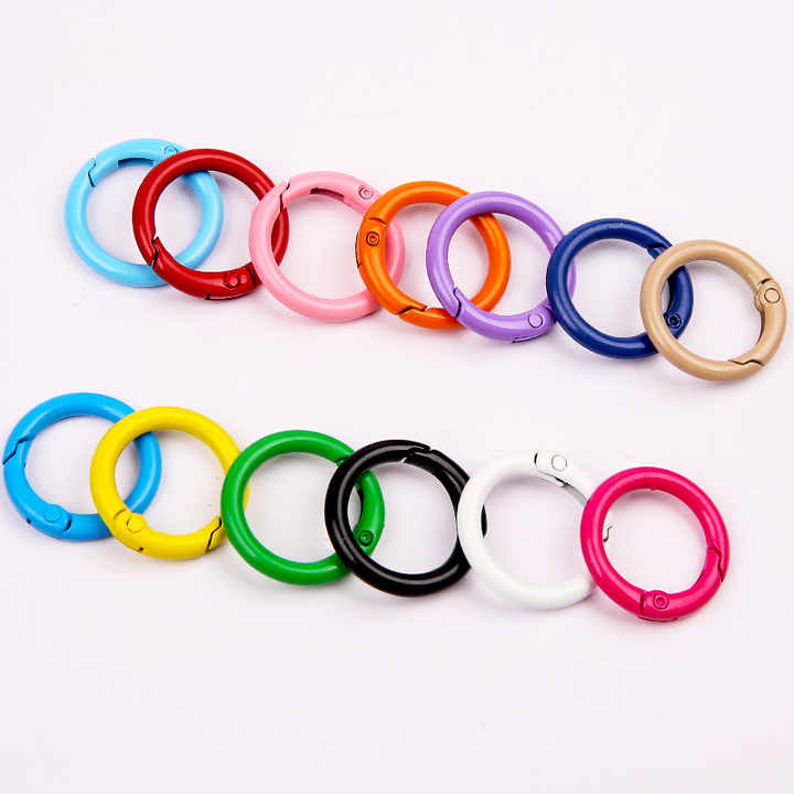 20mm/25mm/27mm/33mm/40mm customized color Spring Gate Ring Metal ...
