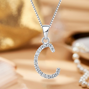 Dainty Jewelry <span class=keywords><strong>Pendentif</strong></span> Initial <span class=keywords><strong>L</strong></span> en argent sterling 925 avec lettre <span class=keywords><strong>L</strong></span> Moissanite certifiée GRA Cadeau personnalisé pour elle - Product Image 5