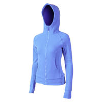 Veste de yoga zippée à capuche en polaire pour femme, nouvelle collection hiver 2025, respirante et sans coutures, technique lavée – Meilleure vente