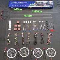 Kit d'éclairage d'ambiance universel 22-en-1 Symphony pour voiture, contrôle musical RGB, éclairage intérieur en acrylique pour voiture