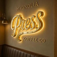 Letras y letreros LED 3D para exteriores, letrero comercial personalizado para edificios, letras de canal LED de metal inoxidable, letrero LED para interiores de oficinas