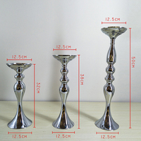Supports de fleurs de table pour mariage en or et en argent