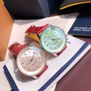 Reloj de Lujo para Hombre, de Acero Inoxidable de Alta Calidad, con Esfera de Nácar Rosa y Diamantes, Estilo Breitling - Product Image 1