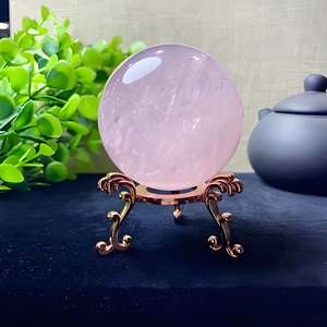 Sphères de quartz rose du Mozambique de haute qualité, naturelles, en gros, pour cadeaux d'entreprise, décoration sur le thème de l'amour et méditation thérapeutique - Product Image 3