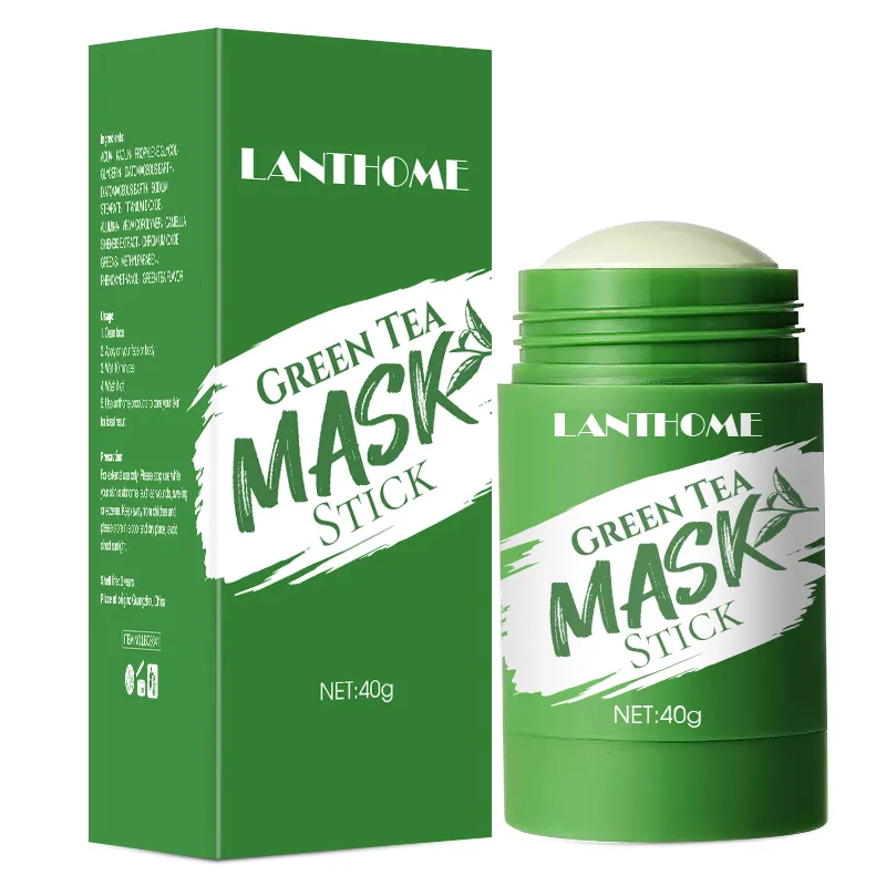 NEW product Skincare Matcha Purifying Whitening Facial Mud cleansing green musk stick green tea face pack