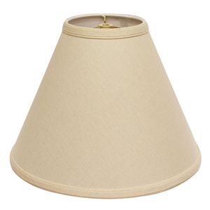 DB Deep Cone Hardback Lampshade Fitter Tela de lino beige Diseño rústico Estilo 6 \ "Top X 19 \" Lámparas de mesa naturales - Product Image 3