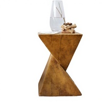 Table basse carrée en bois de style nordique, finition vieillie, pour salon moderne