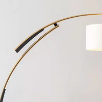Nordique lit côté canapé tissu abat-jour lampadaire créatif pêche Arc debout lampadaire Led coin debout lampadaire