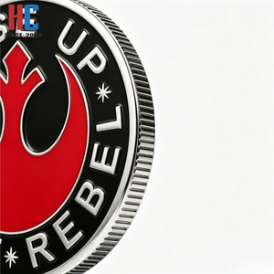 Pièce de monnaie commémorative de collection personnalisée en émail double face, thème Alliance Rebelle, avec <span class=keywords><strong>les</strong></span> messages 'Rise up' et 'Resist', style moderne - Product Image 5