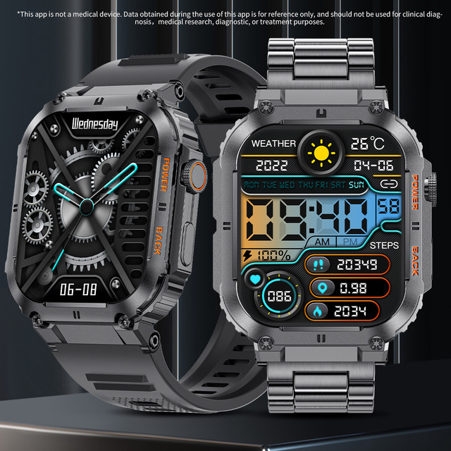 LIGE New HD Screen Smart Watch With Led Lighting 3ATM Waterproof Outdoor Sports Health Monitor Smartwatch for Android IOS 2026