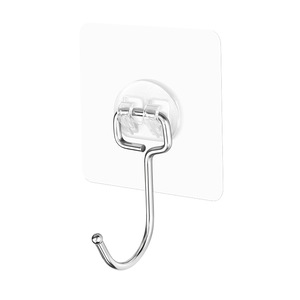 Stainless Steel Wall Hook Rectangle Shape Durable Minimalist Design For Kitchen Bathroom Coat Rack Use - Product Image 1