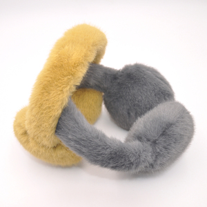 OEM Wholesale Custom Winter Warm Soft Feeling Fur Rabbit Ear <strong>White</strong> <strong>Earmuffs</strong> Winter <strong>Earmuffs</strong> for Women - Product Image 4