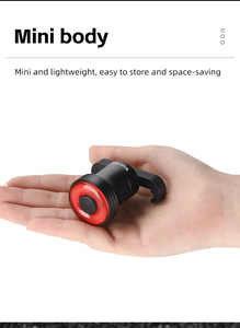Luz de detección de freno automático inteligente para bicicleta, IPx6, resistente al agua, carga LED, luz trasera para ciclismo, accesorios de luz trasera para bicicleta - Product Image 2
