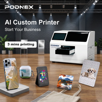 Imprimante à plat UV automatique PodNEX A3 DX7 pour coques de téléphone et étuis AirPods, usage pour les petites entreprises