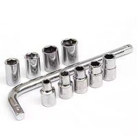 ELEHAND OEM 10PCS 1/2" L External Herramientas Professional Complete Socket Set Mechanics Car Repair Tools Box  Socket Set