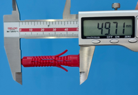 Cheville murale universelle en plastique rouge de qualité supérieure M6 M8 M10 pour cloison sèche