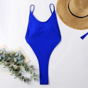 Maillot de bain une pièce sexy pour femme avec logo personnalisé, col en V, coussinets, coupe haute, dos nu micro, style string, type bikini - Product Image 6