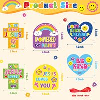 Artisanat religieux chrétien de Jésus pour enfants, kit d'artisanat pour l'école du dimanche en vrac, Jésus t'aime, autocollant DIY, décoration suspendue