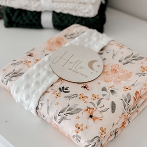Couverture pour tout-petits livraison rapide couverture à pois en Minky <span class=keywords><strong>de</strong></span> <span class=keywords><strong>luxe</strong></span> Double couche impression personnalisée couvertures en Minky pour tout-petits nouveau-nés - Product Image 5