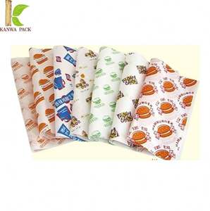 Fast Food Custom Logo Food Greaseproof <b>Paper</b> <b>Wax</b> Coated <b>Paper</b> Sandwich Burger <b>Wax</b> <b>Paper</b> Baking Roll - Product Image 6