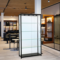 Displays D-338 Schwerlast-Glasvitrine Freistehend mit LED-Beleuchtung Anpassbare Größe Langlebig Umweltfreundlich Zerlegbar für den Einzelhandel