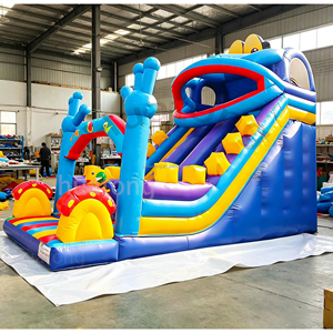 Toboggan <span class=keywords><strong>gonflable</strong></span> commercial en PVC à double piste, thème <span class=keywords><strong>grenouille</strong></span> de dessin animé, châteaux gonflables pour enfants - Product Image 3