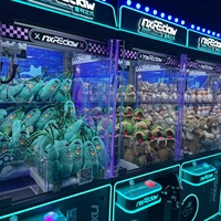 Máquina de grúa de garras de metal y acero con sistema de pago Nayax para entretenimiento familiar y juegos de captura de regalos