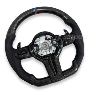 Volant chauffant à vibrations en fibre de carbone pour BMW Série F (F30 F10 F32 F20 F36 F22 M4 F82 X5 F15 F80 M3 E90 E70) - Product Image 2